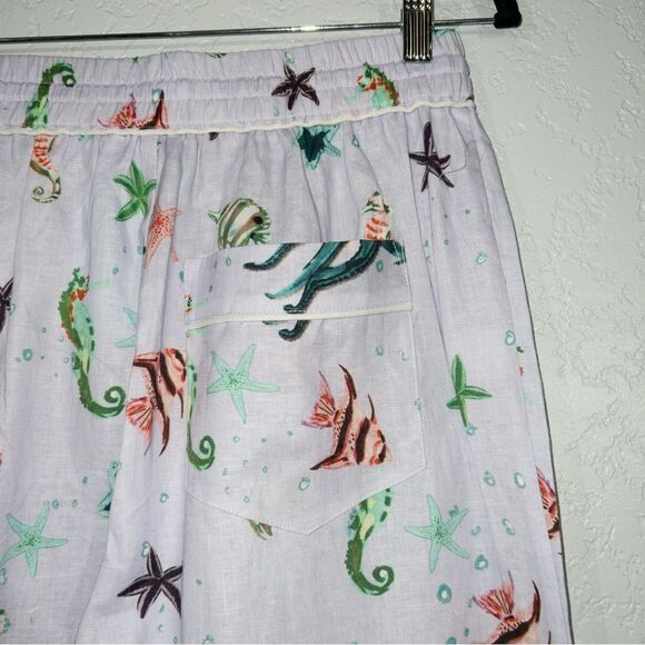 NWT Hill House Purple The Skylar Pant Sea Creatures Size Small - Picture 9 of 10